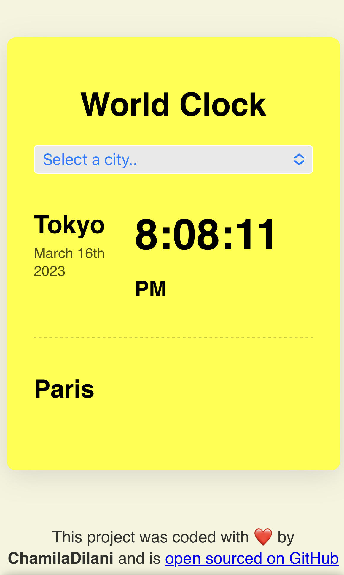 World clock image